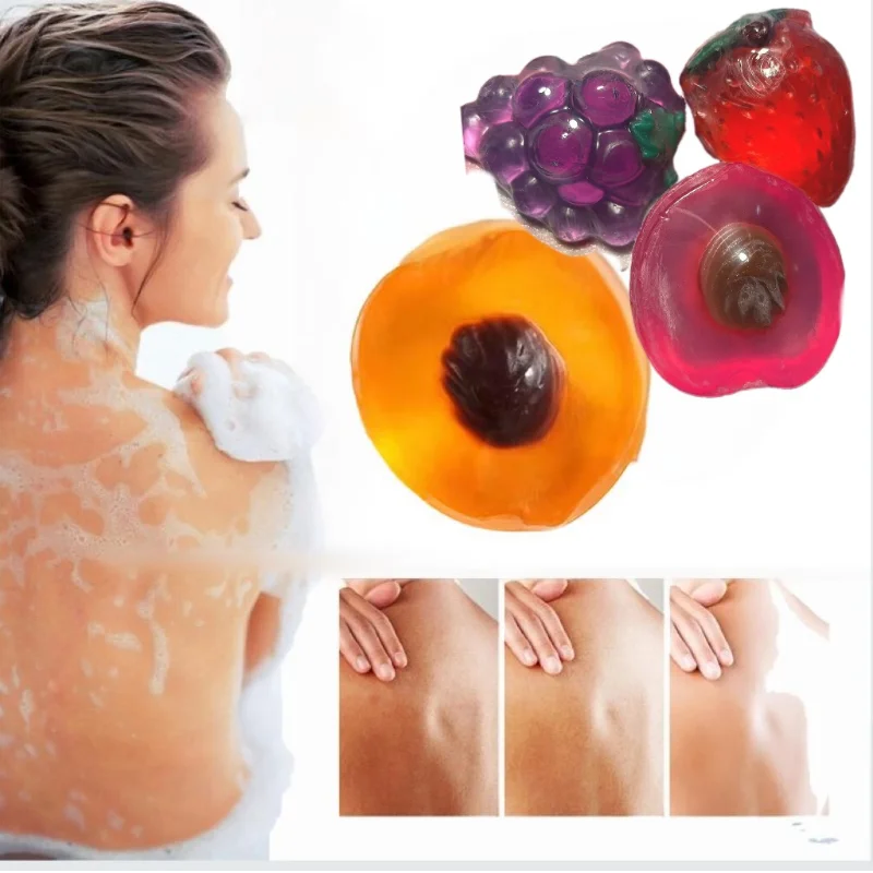

Creative Handmade Fruit Soap For Face Dark Spots, Body, Rejuvenating, Exfoliating Underarm Leg Clean Soap Tender Skin Care Soap