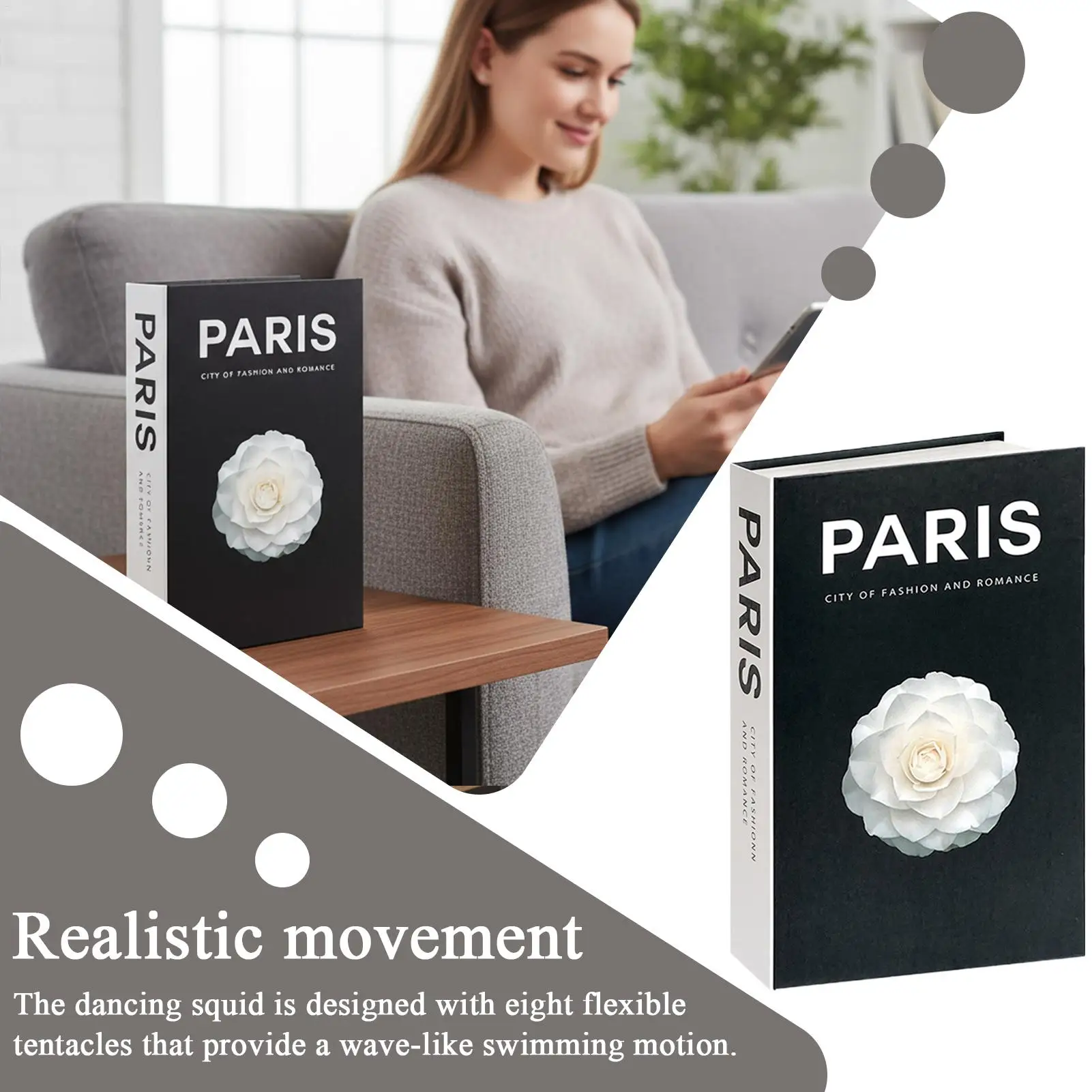 صندوق الأمان السري، حاوية إخفاء المال المحمولة مع قفل مجمع لتصميم الكتب الصناعية لخبأ الأشياء الثمينة للمجوهرات النقدية