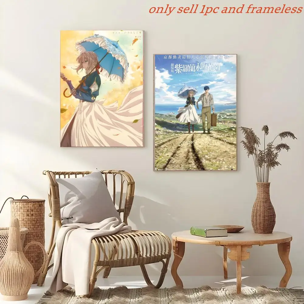 V-Violet E-Evergarden Animation Poster Poster Painting And Print Wall Art Picture For Home Room Decor Gifts