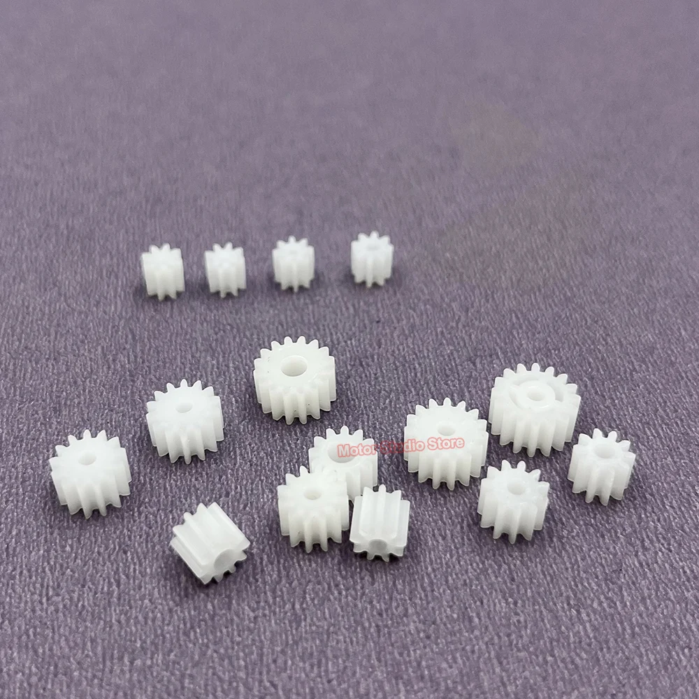 10pcs/lot 0.5M Plastic Gear 8/9/10/11/12/13/14/15/16 Teeth Toy RC Model Car hole Fit 0.8mm/1mm/1.5mm/2mm/3mm Shaft Pinion Gear