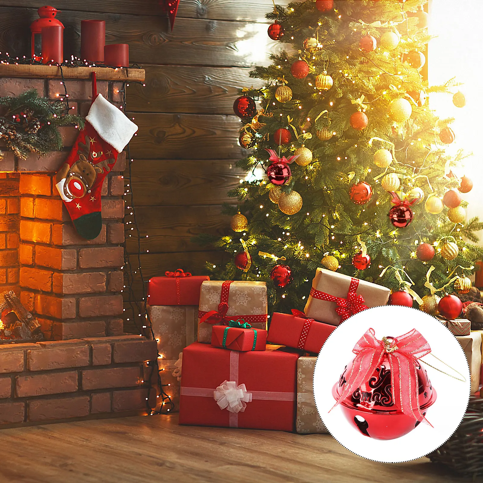 

12Pcs Xmas Tree Hanging Decoration Elegant Bell Shaped Ornament for Home Holiday Decor Gift for Friends Family Hanging