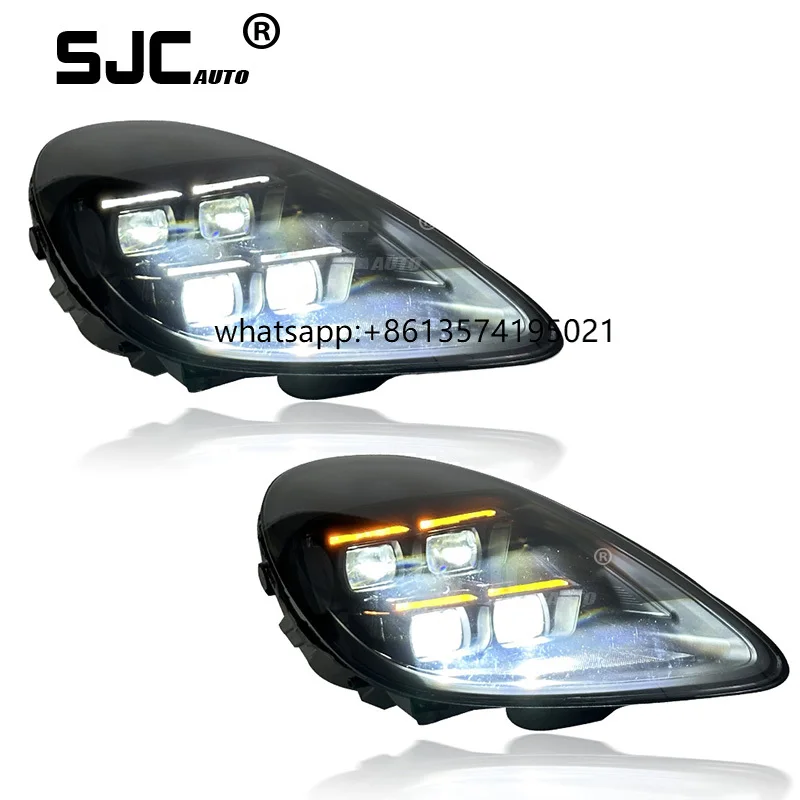 

SJC Auto Car Lights for Porsche 718 982 Head Lamp Upgrade to 2024 PDLS Style LED Headlight Matrix LED Front Lights for Cayman