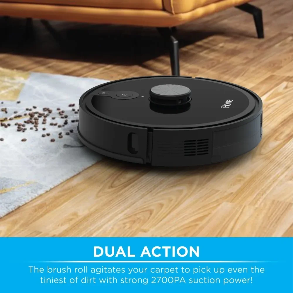 

S1 Robot Vacuum with LIDAR Navigation, 150 Min Runtime, 2700pa Suction, New