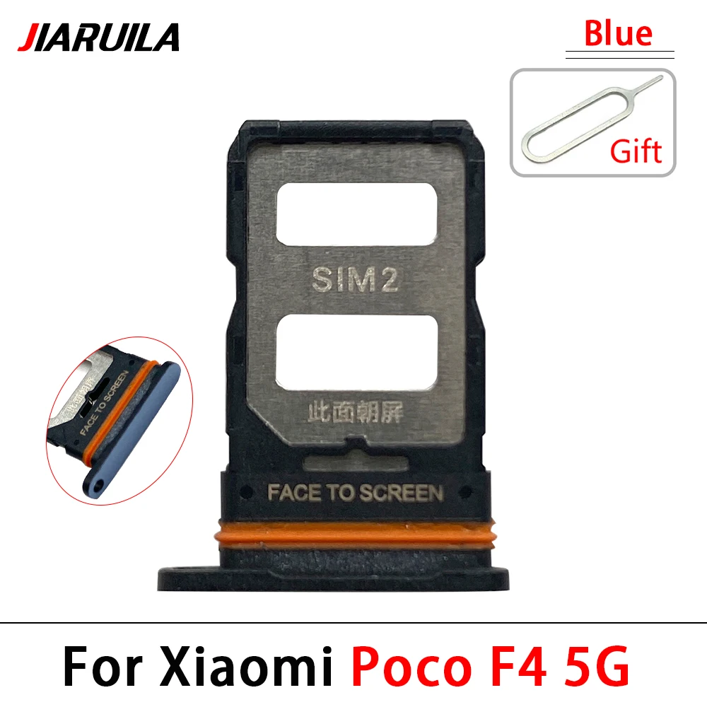 Sim Card Tray For Xiaomi Poco F3 X3 X4 GT F4 5G Dual Micro SIM Card Slot Tray Holder SD Card Reader Parts