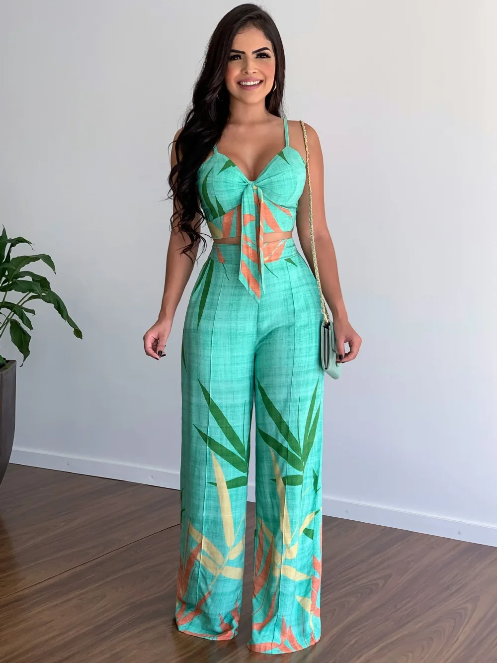 2024 summer women's personality temperament straight pants sexy fashion casual suit