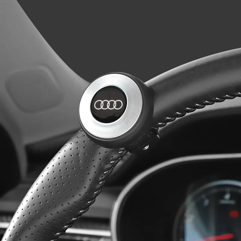 Car 360° Steering Wheel Spinner Knob Handle Ball Turning Auxiliary Booster For Audi Sline A4L A6L A3 A5 A6 A7 A8 S6 S7 RS6 Q7 Q8