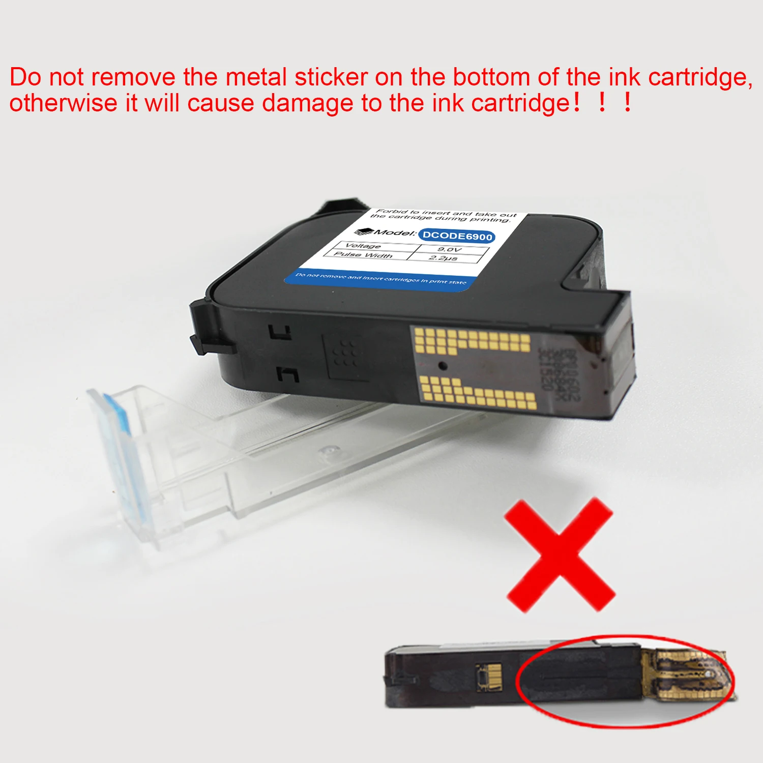 DCODE 12.7mm A Level HD TIJ Ink Cartridges Solvent Ink Cartridge Fast Drying Black White Red Yellow Blue Green Water-proof Inks