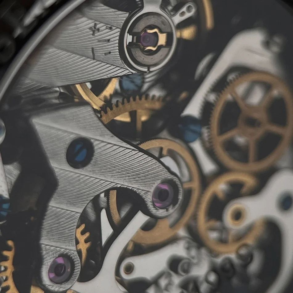 Gull Tron en Chronograph Watch Moonphase 42.5MM Manual Winding Mechanical Wristwatch ST1908 Sapphire Mirror triple Windows