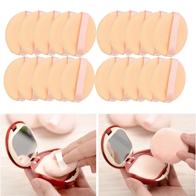 5-40pc Professional Round Shape Facial Face Body Powder Foundation Puff Portable Soft Cosmetic Puff Makeup Foundation Sponge Lot