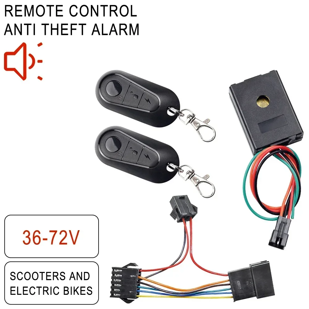 36V/48V/60V/72V Anti-Theft E-bike Alarm System for Kugoo M4 Electric Scooter Security Remote Control Alert Vehicle Accessories