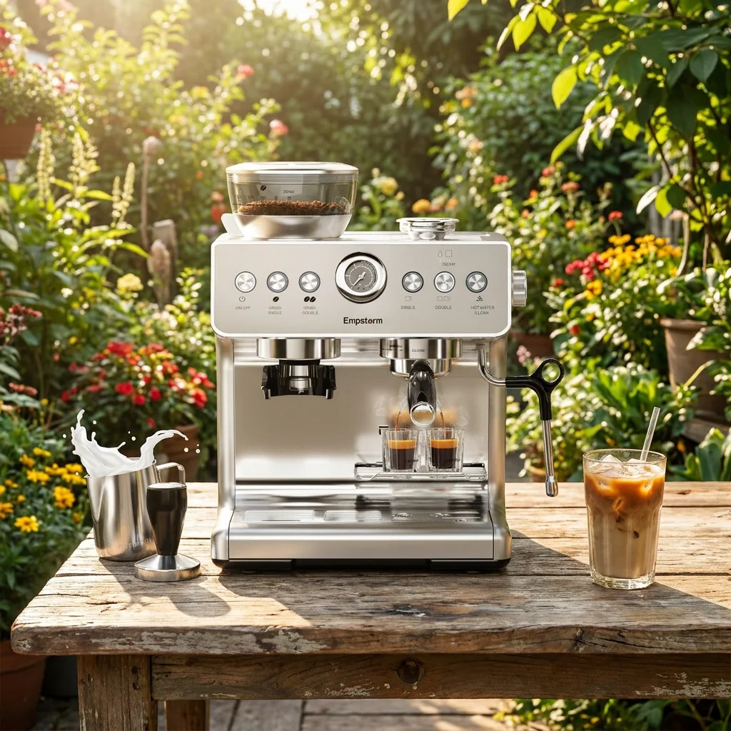 

21M Professional Electric Espresso Coffee Machine with Adjustable Grinder Bean-to-Cup for Household and Hotel Use