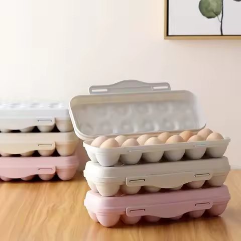 12 Grid Egg Holder Plastic Egg Protector Tray Portable Eggs Carrier Container Case for Refrigerator Camping Picnic Hiking Travel