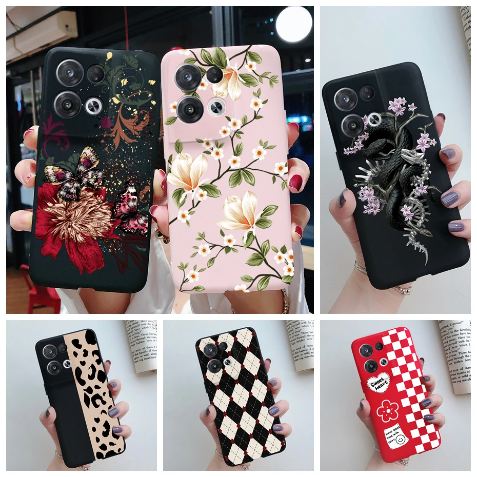 For Oppo Reno 8 5G Case Fashion Leopard Back Cover For Oppo Reno 8 Pro + Plus Reno8 5G Global CPH2359 CPH2357 Silicon Phone Case