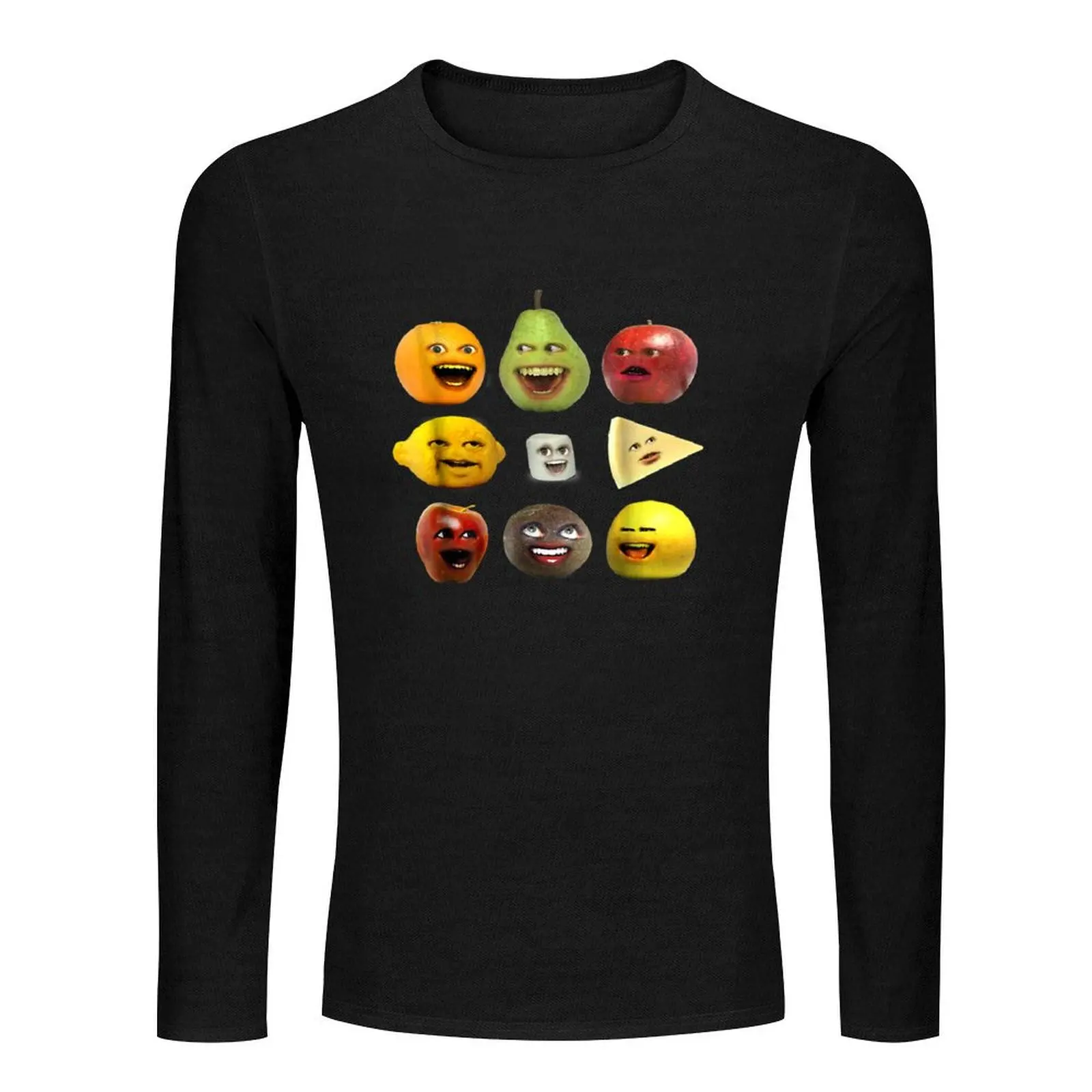 Annoying Orange and Characters Long T-Shirt funny t shirts hippie clothes anime plain black t shirts men