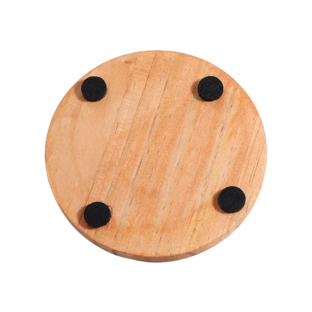 Heat Resistant Wood Coasters Drink Absorbent Vintage Felt Wooden Tea Mat Reusable Non-slip Wooden Drink Placemats - Image 2
