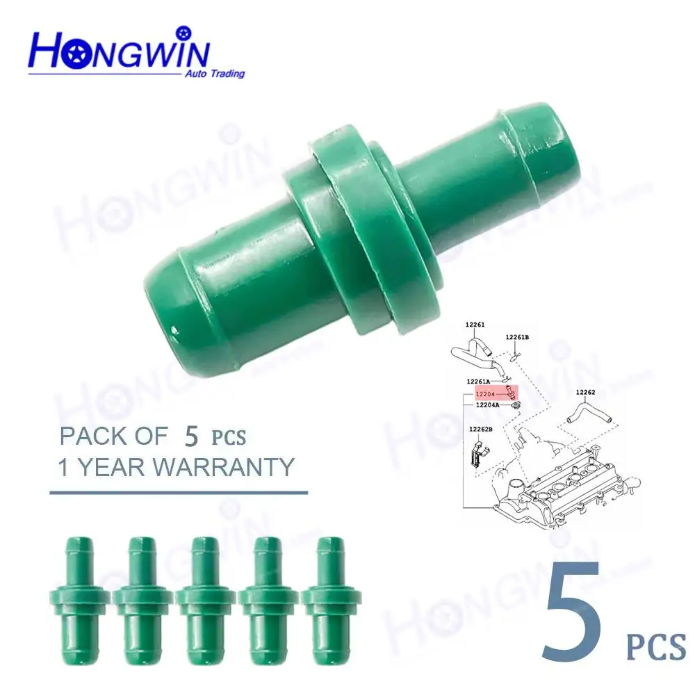 1/5PCS 12204-97401 12204-23010 Válvula de ventilación PCV para Toyota Echo Platz Vitz Caldina Camry Carina Chaser