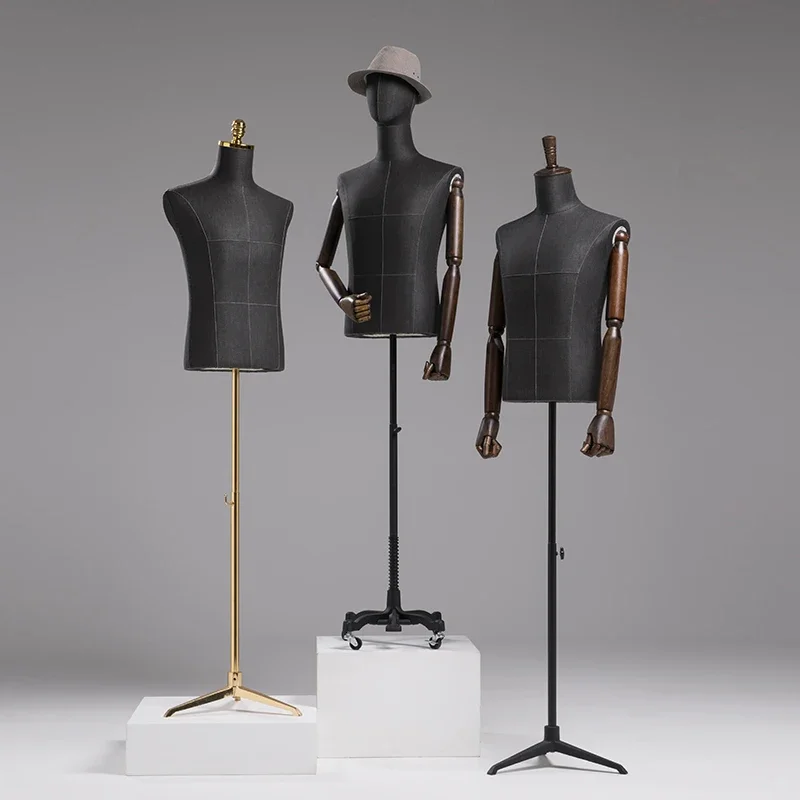 Model props, male half-body display stand, full-body Korean version clothing store window display, suit, male model shelf