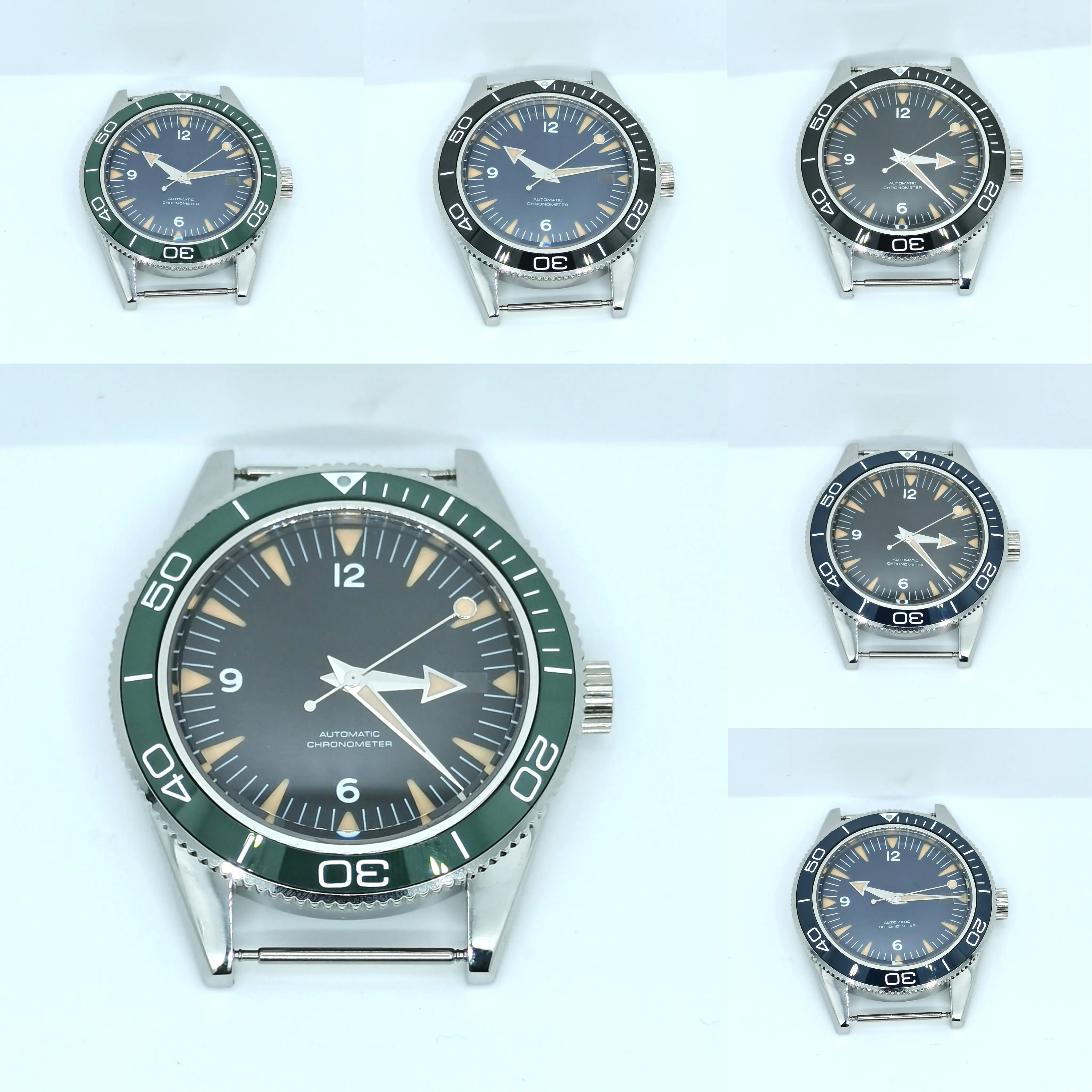 41MM 316 Steel Sapphire Glass Case Add Dial Hands Fit  ETA2836 ST1612 Miyota8215 NH35 eta2824 pt5000 Automatic Movement