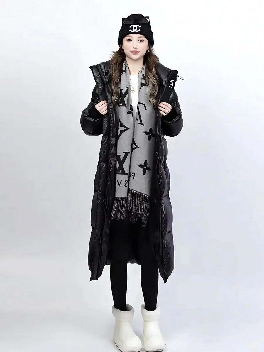 

Новинка зимы: Женское длинное белое пуховое пальто с молнией, ультратеплое, для повседневной носки, в стиле кэжуал