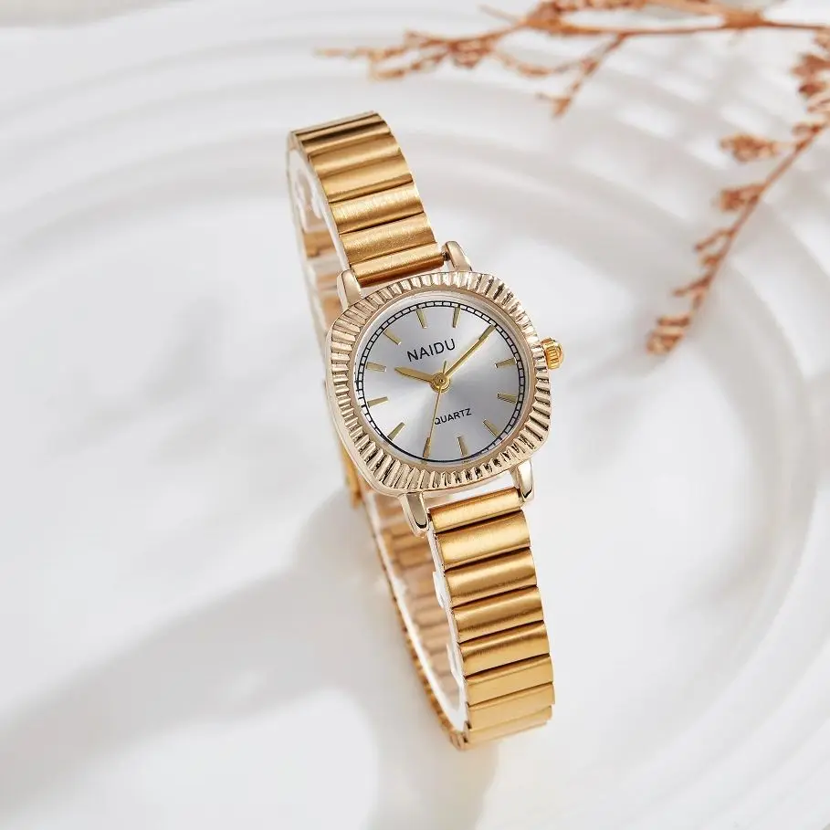 Hot Sale Luxury Ladies Watches Simple Elegant Fashionable Casual Women's Quartz Watches Classic Gold White Steel Women Clocks