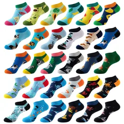 6 Pairs 2024 New Fashion Lovelty Colorful Harajuku Cute Unisex Casual Short Socks Funny Cartoon Kawaii Women Socks