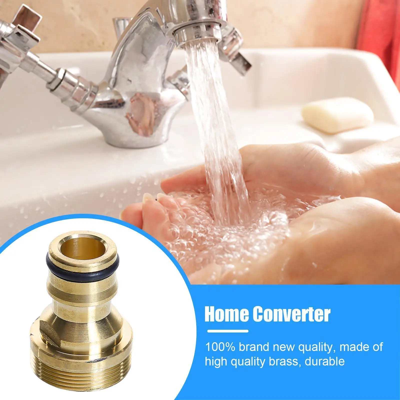 Sink Faucet Quick Connector Adapter for Sink Connection Garden Hose Attachment for Home Kitchen Bathroom Part