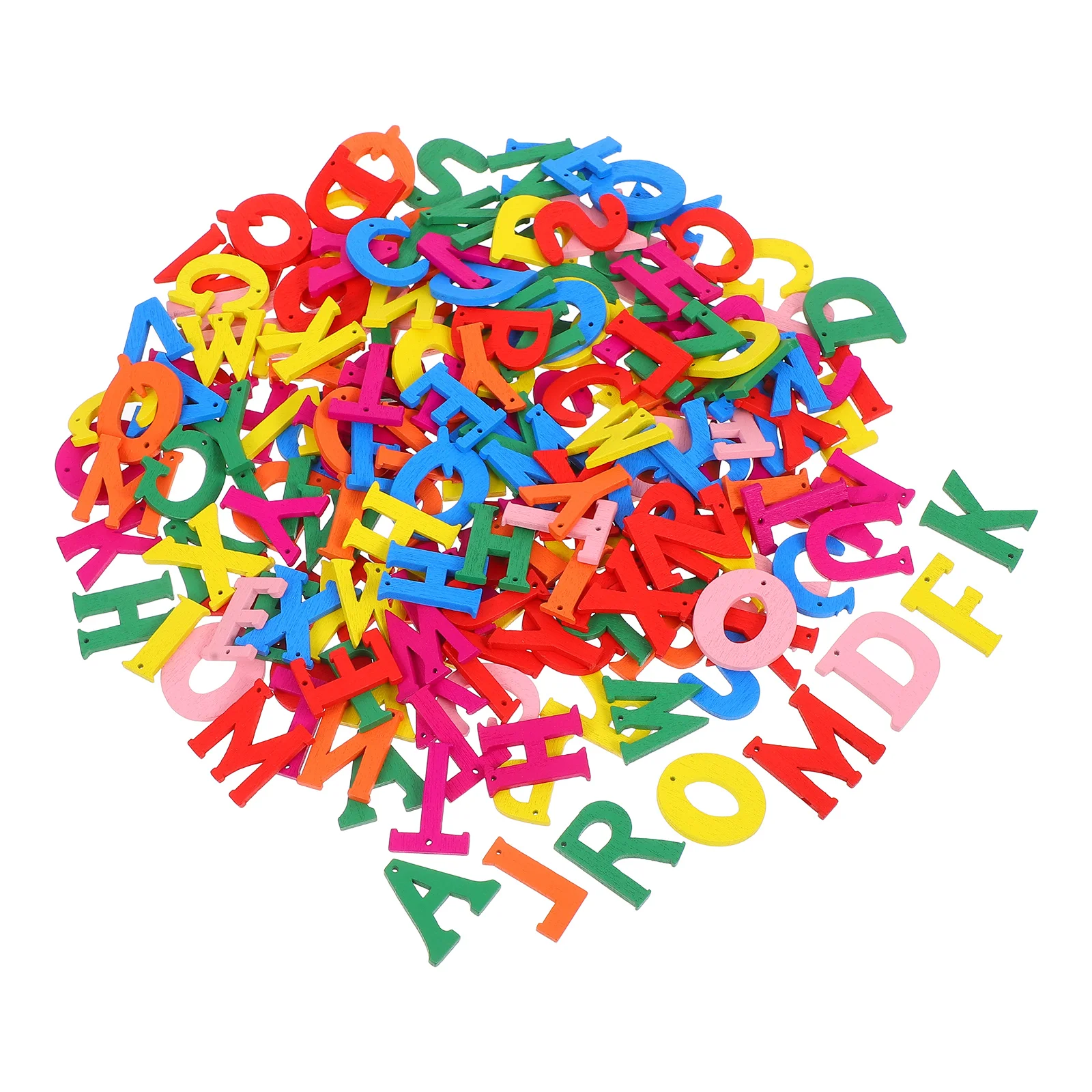 

200pcs Wooden Letters Paintable Abc Number Crafts Durable Material Creative Diy Decorations Scrapbook Signs Home Decor School