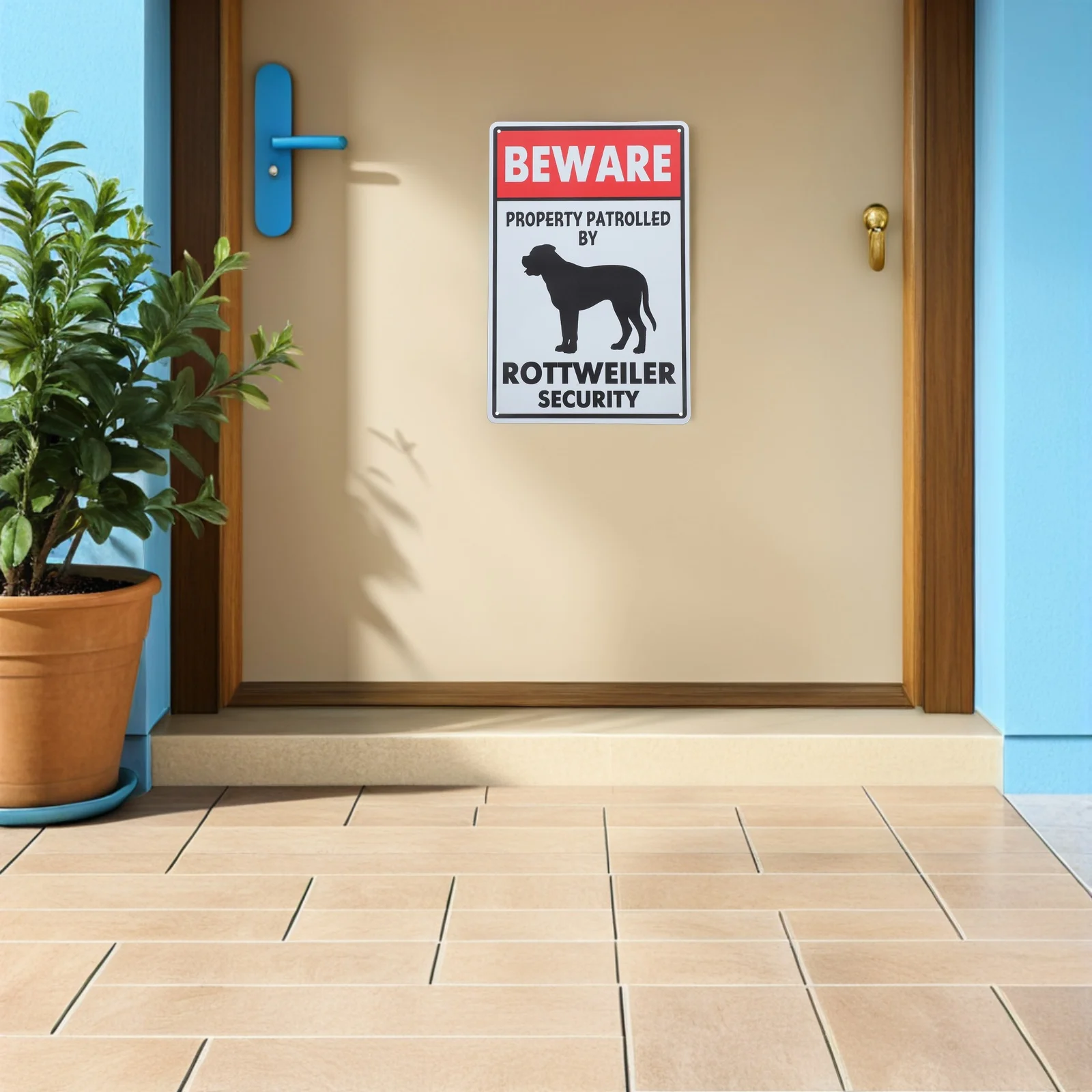 

2Pcs Beware of Dog Sign Metal Vintage Warning Sign No Trespassing Dog on Premises for Fence Yard Garden Outdoor