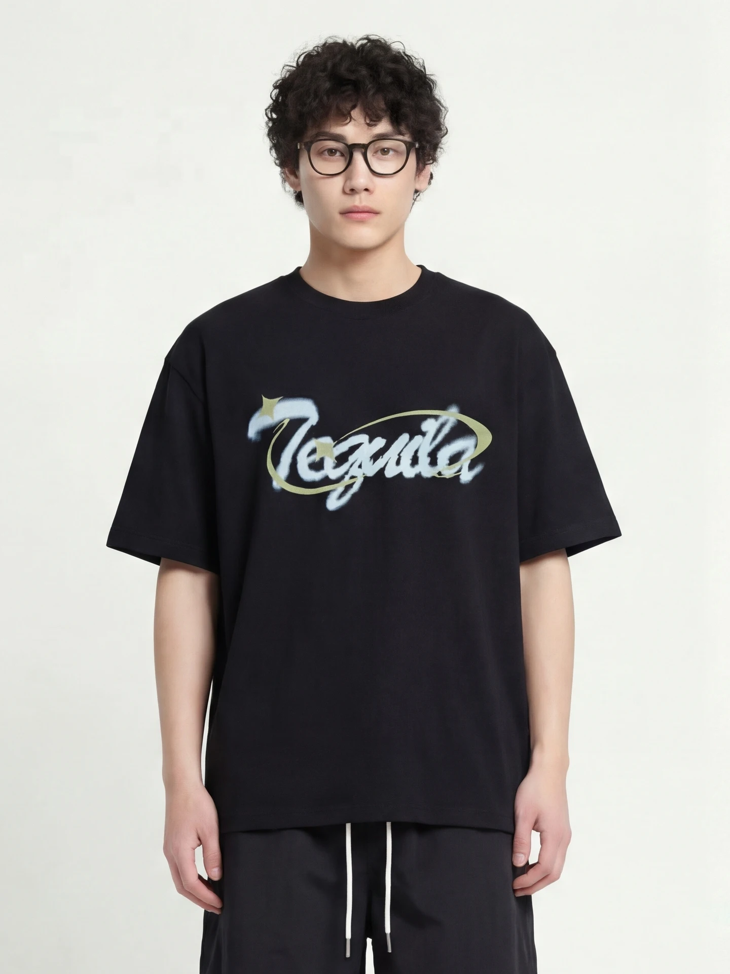 火星アディエントスターレタープリント半袖tシャツサマーシーズン2026コレクションファッショナブルな日焼け止めネックゲイター