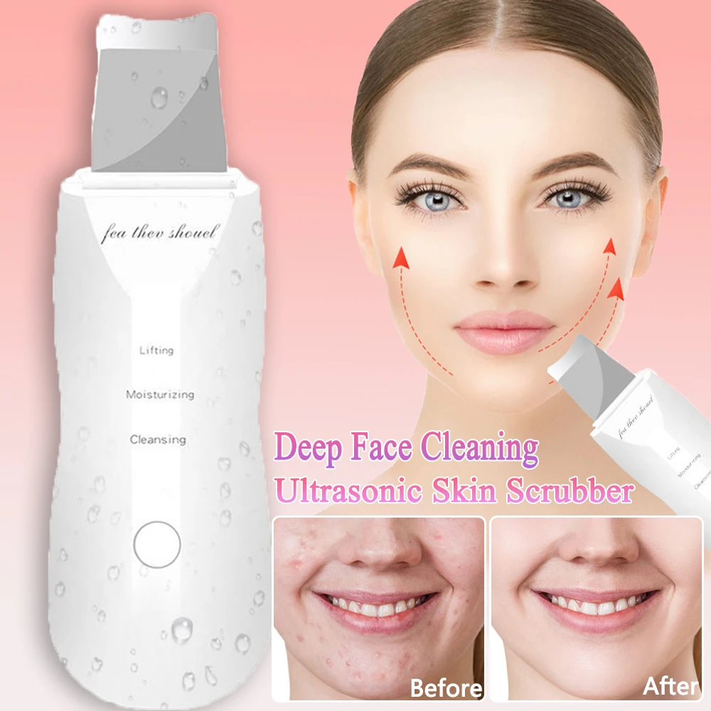 Deep Cleaning Electric Skin Scrubber Blackhead Remover Peeling Face Pore Cleaner ion import Facial Shovel Cleanser Beauty Tools