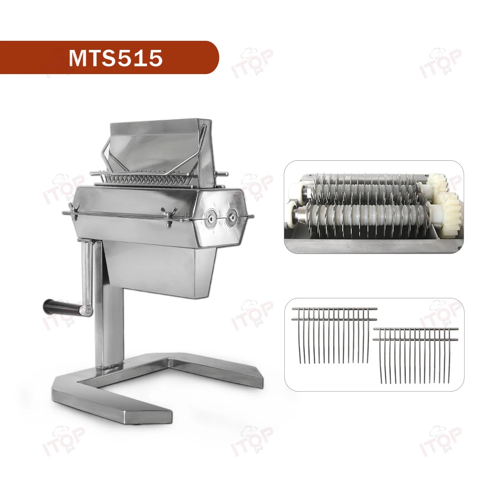 ITOP-ablandador de carne Manual de acero inoxidable, utensilio de cocina comercial para carne, pollo, ternera y cordero