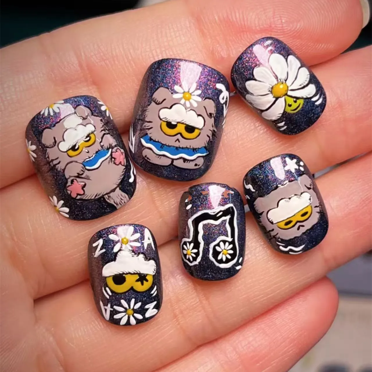 

Zoa cats GDS cats Angel Blue Pop cute Mezzo TSC-013 piano 3d nail art sticker decal nail silder Anime