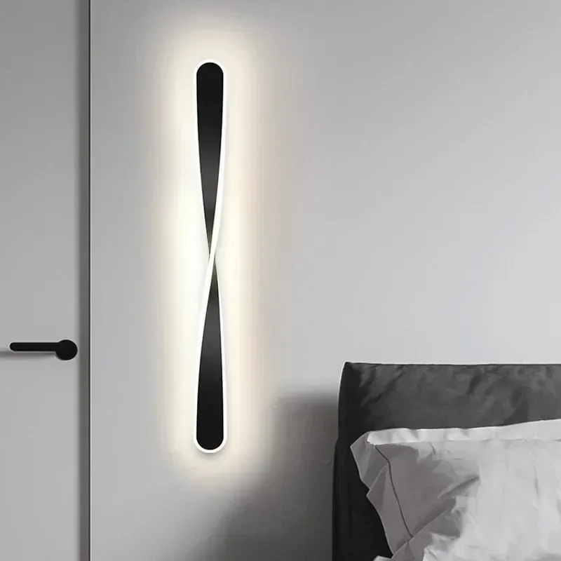 Nordic LED Spiral Chandeliers Indoor Wall Lamp for Bedroom Corridor Study Living Room Pendant Home Decor Light Fixture