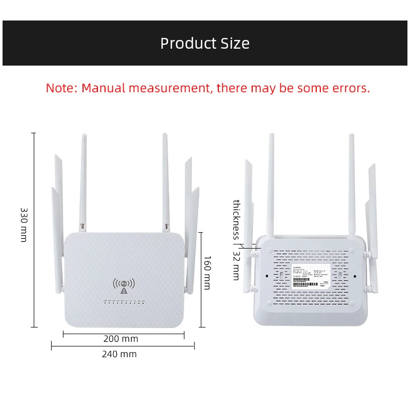 1200Mbps Dualband 2.4G&5.8Ghz 4G Wifi Hotspot Networking Wireless Routers QOS WPS LTE Modem 5g Sim Card Router Rj45 WAN LAN Port