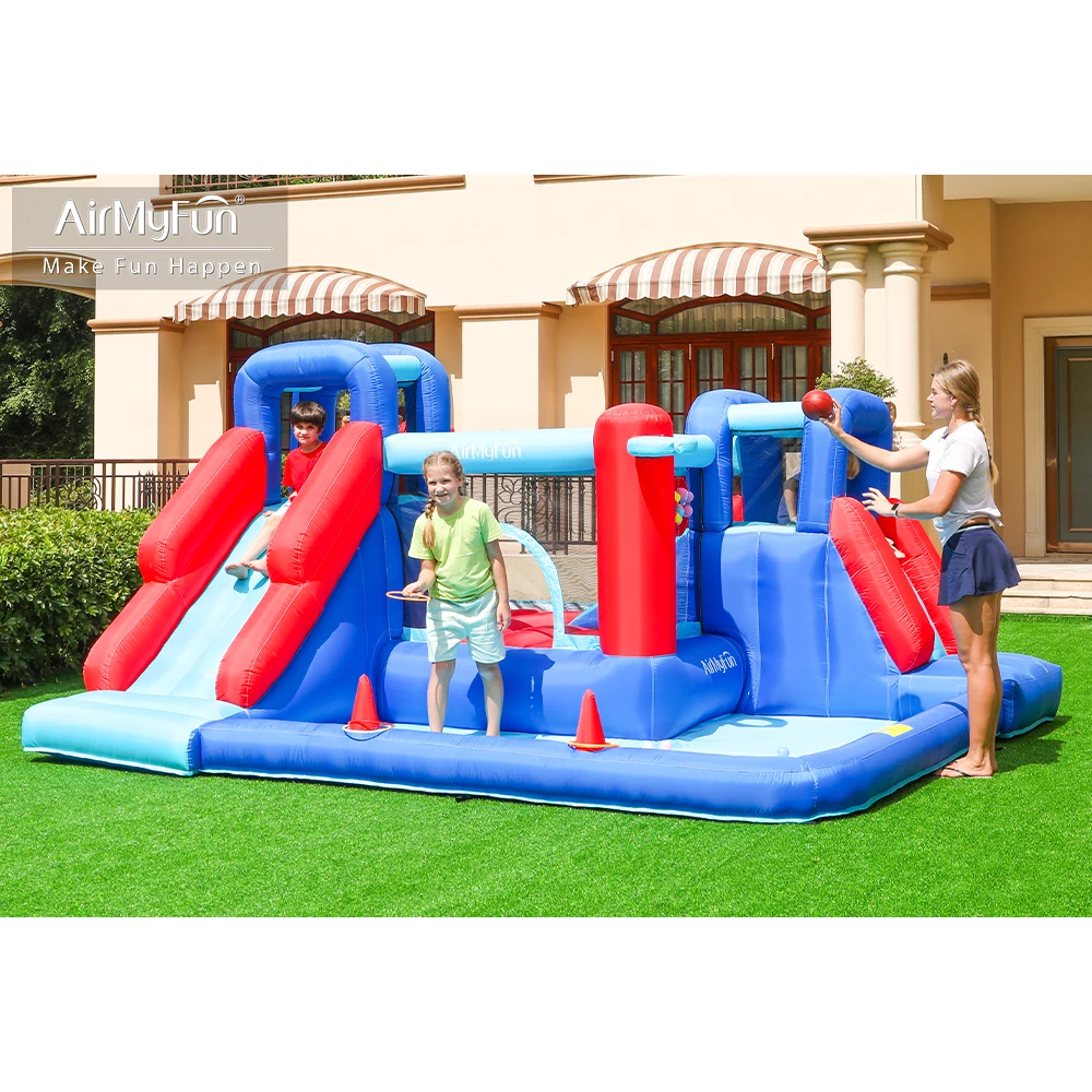 

Wholesale Home Kids Grade Nylon Blue Red Modern Kids Inflatable Party Bounce House Bouncy Castle Bounce House With Air Blower