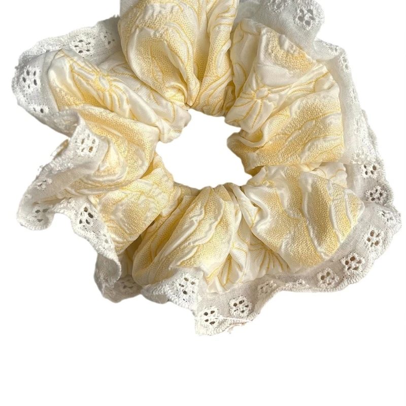 Soft and Comfortable Hair Scrunchy Lace Decorated Perfect for Various Hairstyles