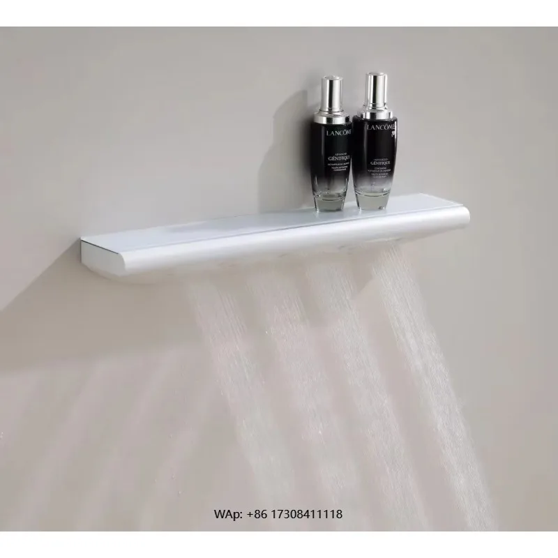 

White modern bathroom shower thermostatic wall-mounted shower system