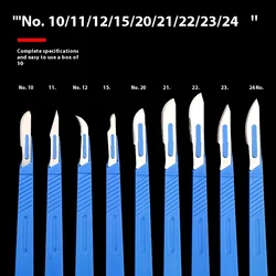 Medical plastic handle scalpel sterile surgery 10/11/12/15/20/21/22/ No. 23 blade surgical hand piece