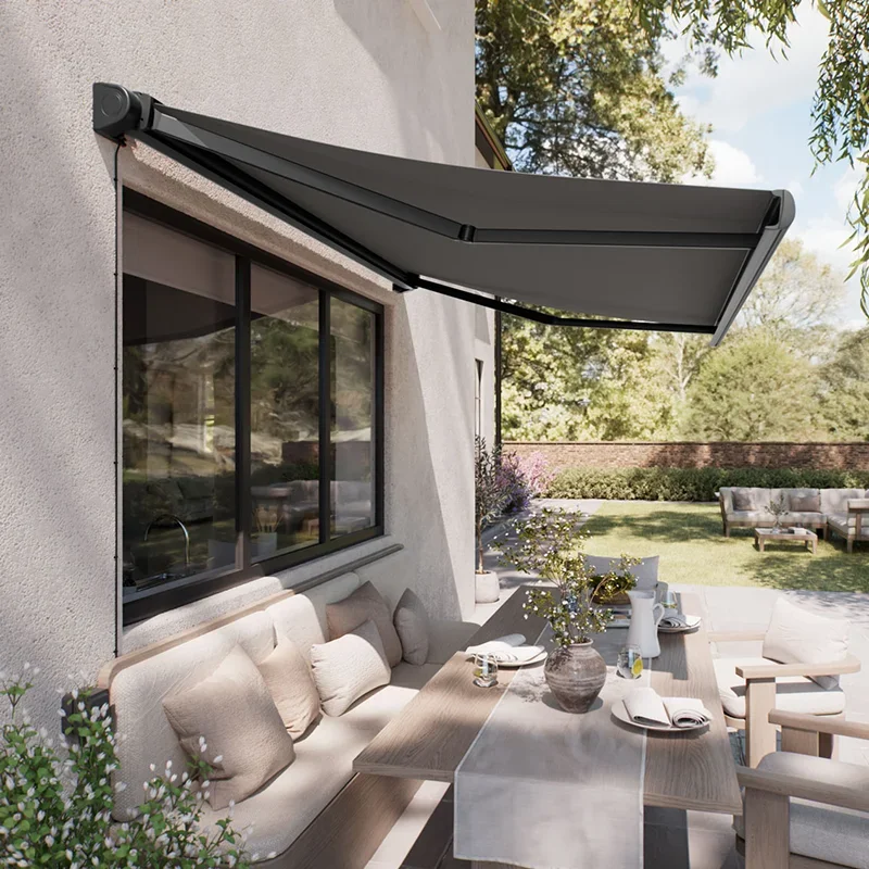 Household High Quality Entrance Sunshade Equipped with LED Lights Electric Intelligent Canopy Long Lasting and Durable Awning