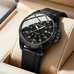 SAPPHERO Men Watch Luxury Quartz Clock 50M Waterproof Imported Movement Stainless Steel Watch Men's Gift Wristwatch