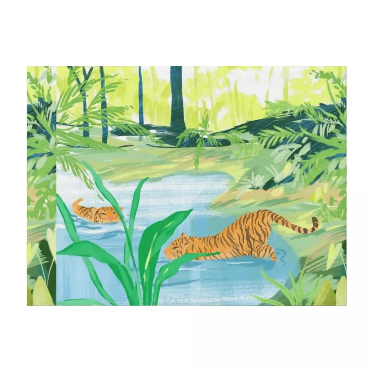 

Deep in a Rainforest Throw Blanket Decorative Sofas Decoratives Hair Kid'S Blankets