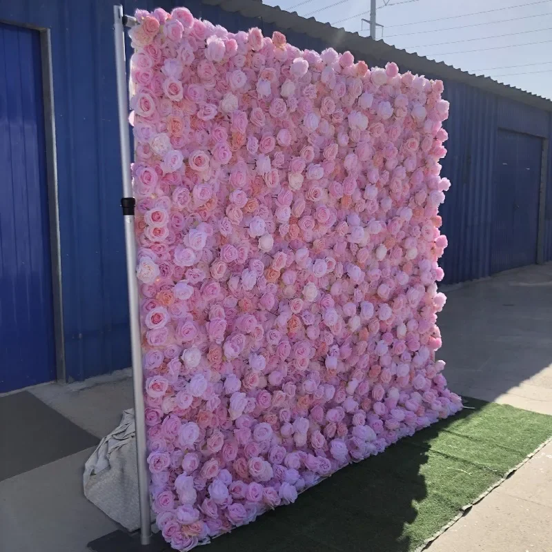 pink rose wall cloth bottom flower wall, shopping mall decoration wedding
