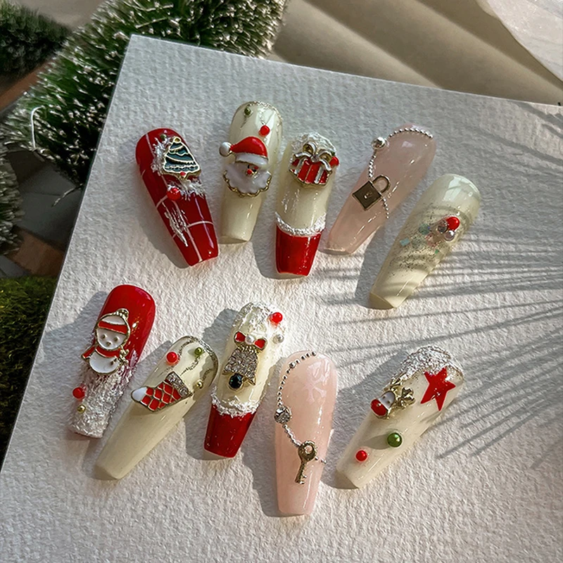 4 pçs jóias de unhas de natal boneco de neve floco de neve pequeno sino árvore prego jóias de pedras preciosas ano novo salão de beleza