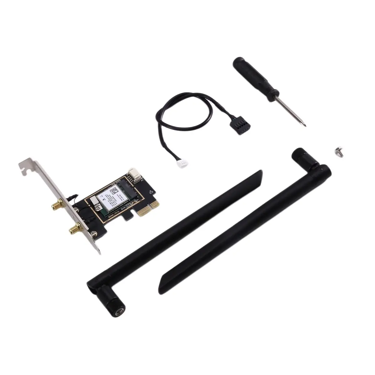DT75BG AC900 PCI-E WiFi Adapter Card WiFi6 900Mbps 2.4G/5G Bluetooth5.4 Wireless Network Card+8dB Antenna for Win 10 11