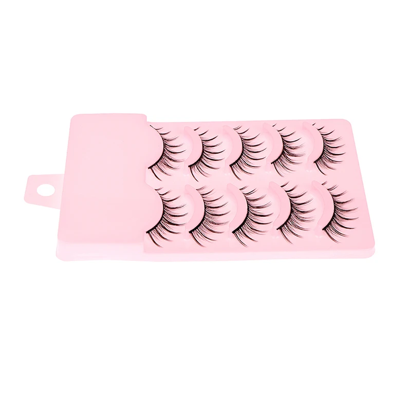 5 Pairs Black Crossing Eye Lashes Extension Makeup Long Curled False Eyelashes Practical Women Eye Makuep Fake Eyelashes Tools