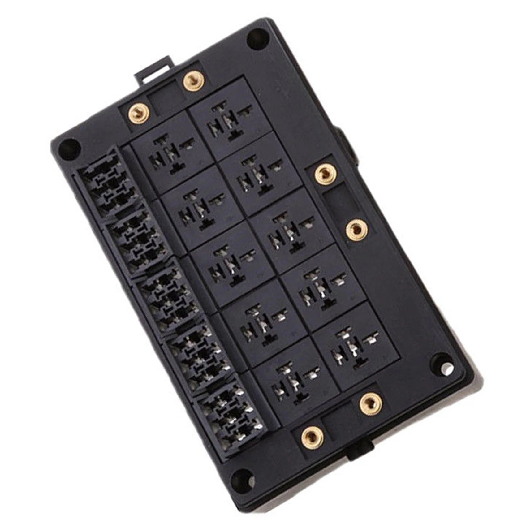 2X Car Blade Fuse Holder Relay Socket Black Box 18 Way Blade Fuse Holder Car Automotive Insurance For Automotive Marine-N30R