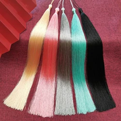 30cm Extension Tassel Tassel Fan Decorative Pendant Ice Silk Straight Hanging Hanfu Pendant Chinese Style Curtain Decoration