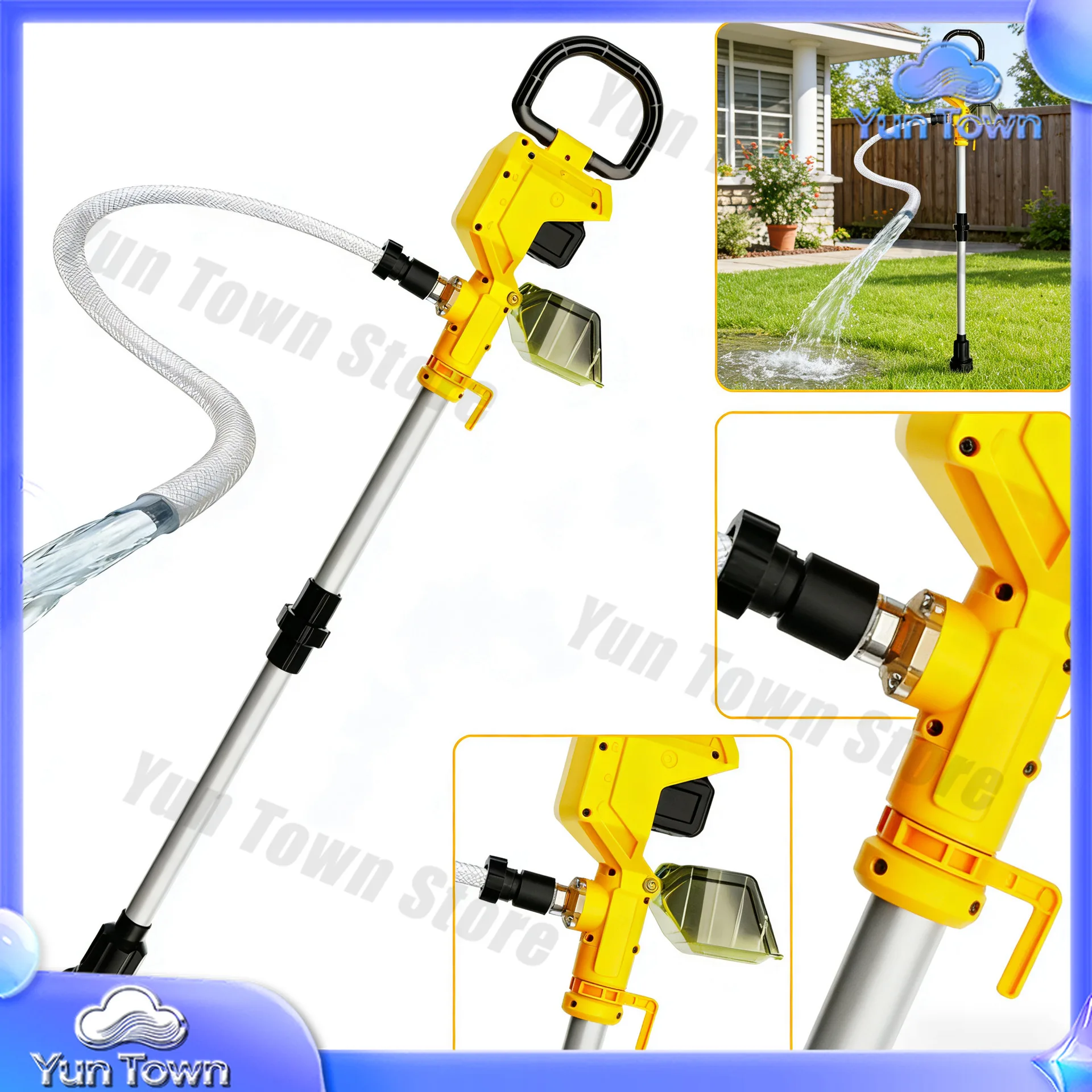 Brushless Lithium Battery Powered Portable Self-Priming Water Pump for Outdoor Irrigation High Flow Rate Charging Pump for