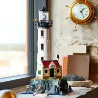 Electric Lighthouse Model Building Block Motorized Bricks Assembly Kids Toys For Children Birthday Christmas Gifts