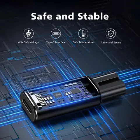 4.3V Type-C Replacement Shaver Adapter Charging Converter for Philips Oneblade QP2520 QP2515 QP2620 with Charging Indicator